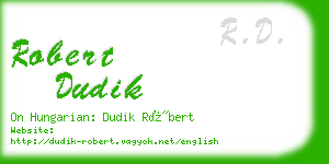 robert dudik business card